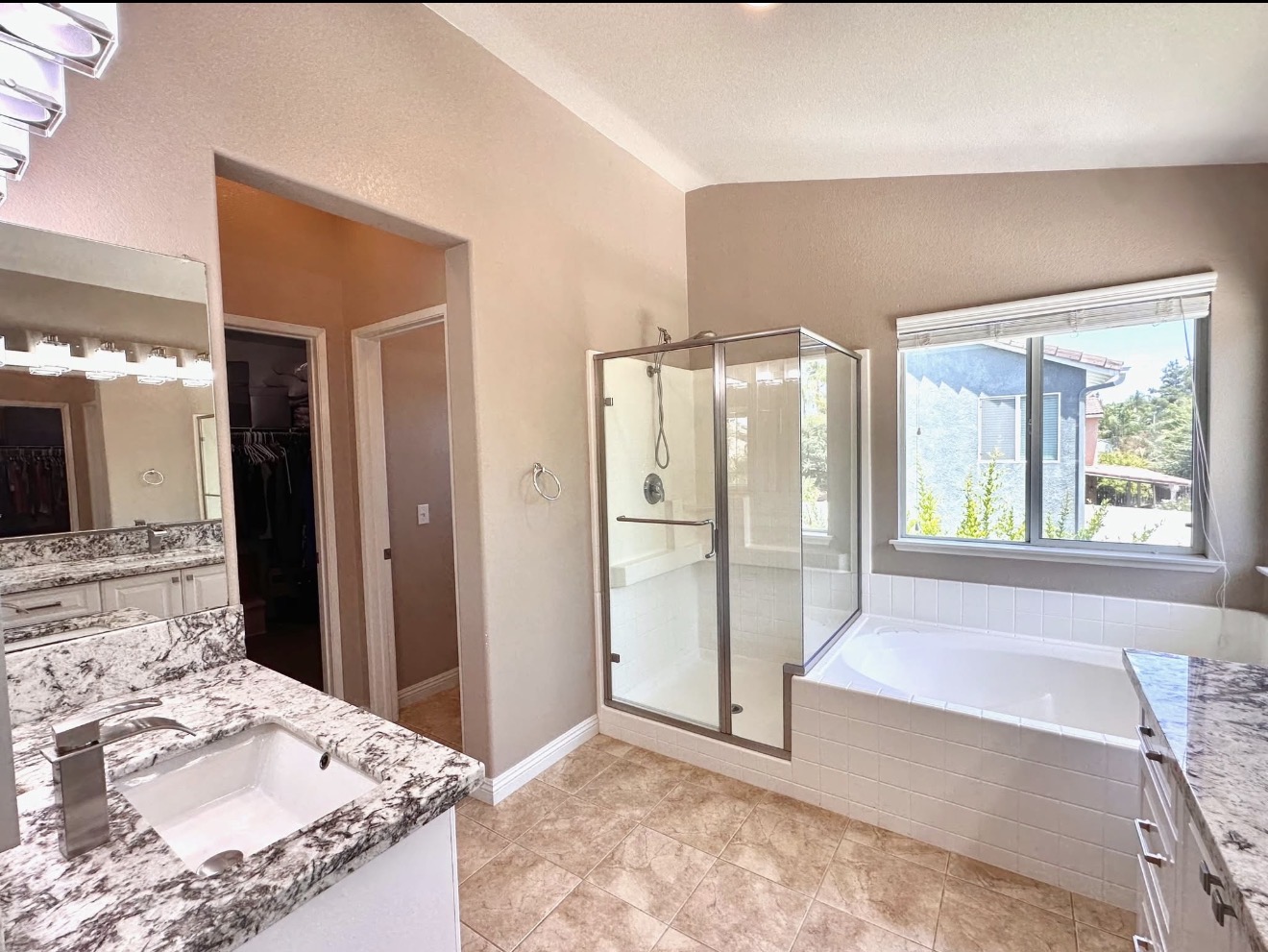 Primary Bath with Granite Vanities